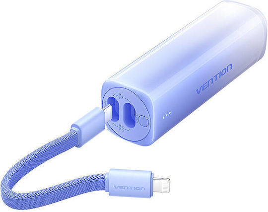 Vention FHWL0 Power Bank 5000mAh 20W cu Port USB-C Albastru