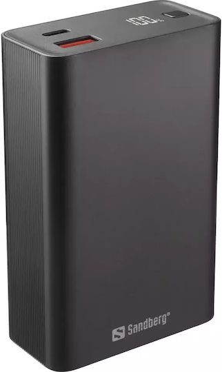 Sandberg Power Bank 20000mAh με Θύρα USB-A και Θύρα USB-C Μαύρο