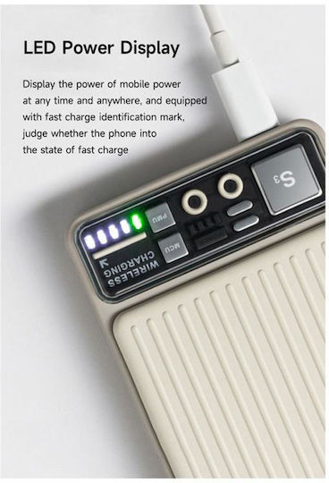 Devia Power Bank 10000mAh 22.5W με Θύρα USB-A Power Delivery Γκρι