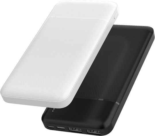 Platinet PL0407 Power Bank 10000mAh με 2 Θύρες USB-A Λευκό