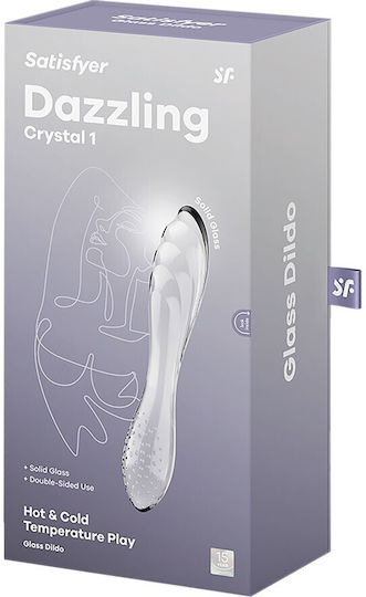 Satisfyer Dazzling Glasdildo Transparent