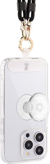 Just Elegance Popgrip Back Cover Silicone / Plastic with Strap Transparent (iPhone 15 Pro Max)