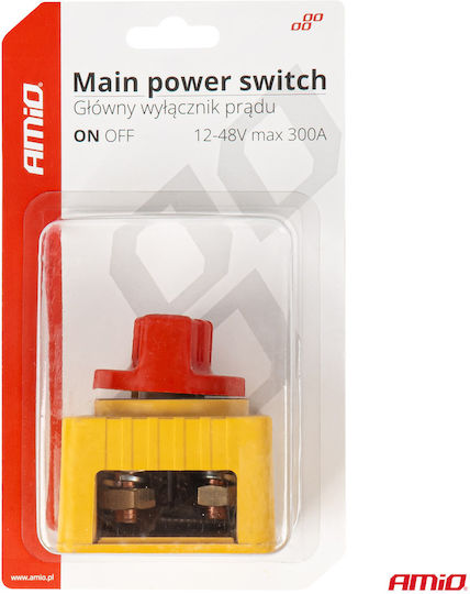 AMiO Batterieschalter Auto 12V Universal Schwarz