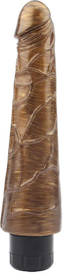 Chisa Novelties Dark Muscle Jonny Boner Realistic Vibrator 23cm Gold