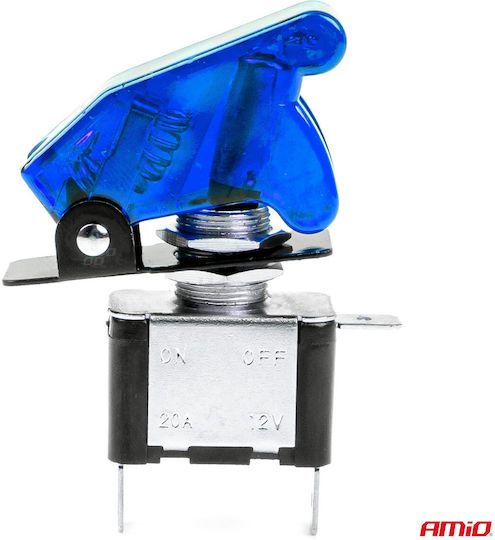 AMiO Διακόπτης On/Off Αυτοκινήτου 12V Universal Chevrolet Volt Μπλε