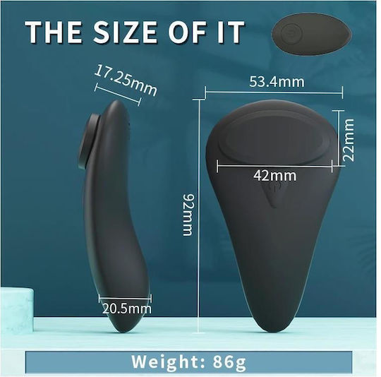 Tardenoche Mini Vibrator for Couples with Remote Control 9.3cm Black