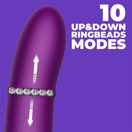 IntoYou Sendel Vibe Up Down Internal Beads Ring Pulsation Rabbit Vibrator with Remote Control 22cm Purple