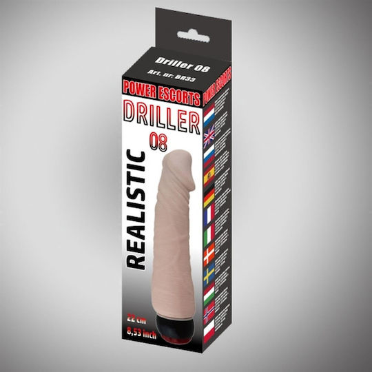 Power Escorts Driller 08 Ρεαλιστικός Δονητής 22cm Flesh