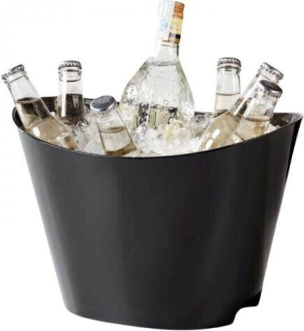 Răcitor Oval din Paie Negru 22 Cm