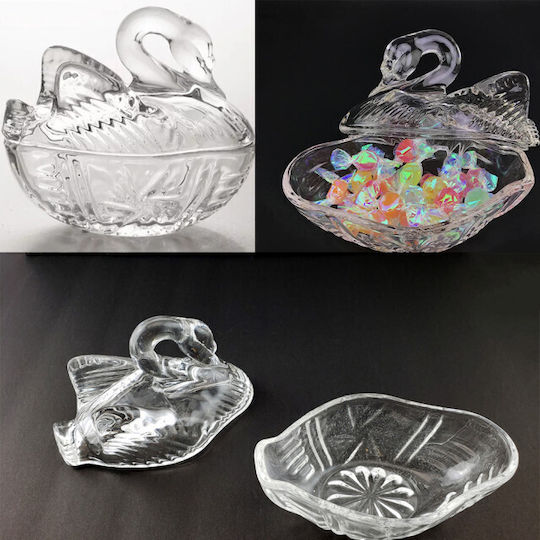 Glass Sweet Jar with Lid Transparent