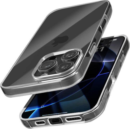 Avizar 360° Case Iphone 16 Pro Max Tactile Raised Camera Edge Transparent