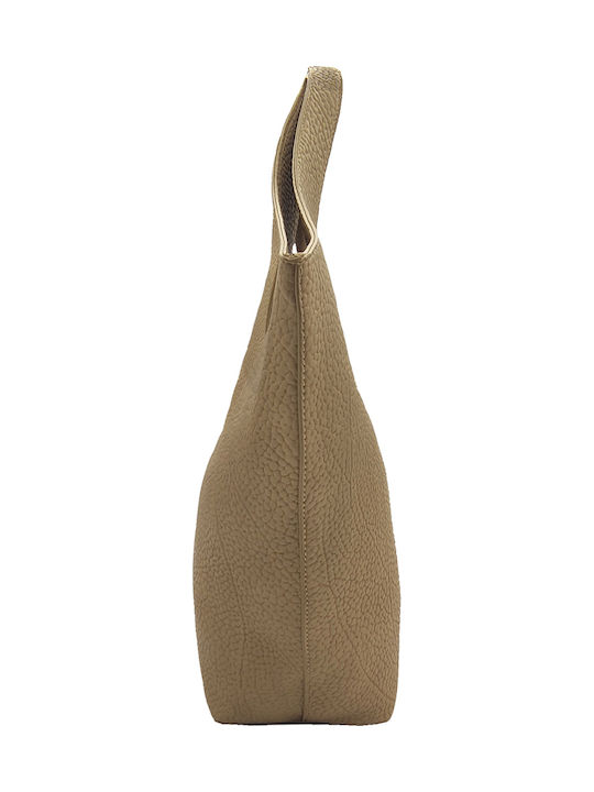 Leather Women's Shoulder Handbag Beige GTW-4134-Beige