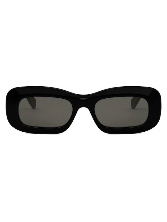 Celine Women's Sunglasses with Black Plastic Frame and Black Lens