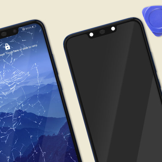 Clappio LCD екран + тъч панел за Huawei Mate 20 Lite шаси синьо