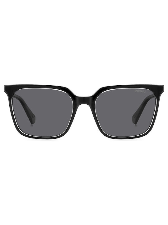 Polaroid Sunglasses with Black Plastic Frame and Black Lens PLD4163/S 7C5/55