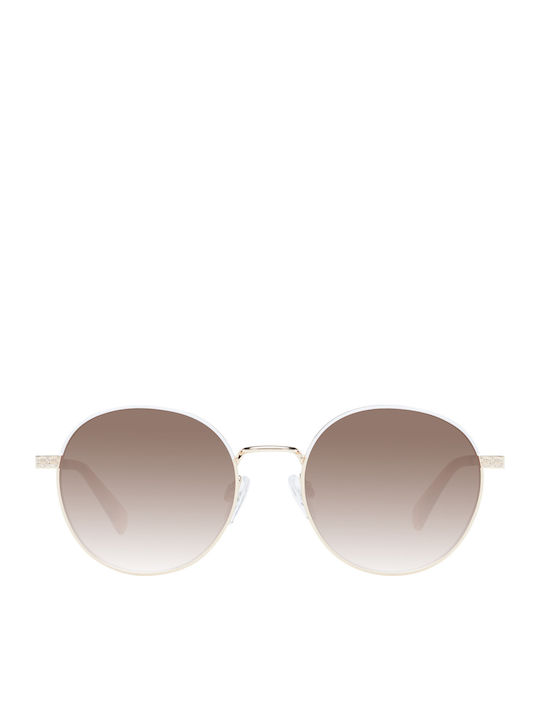 Ted Baker Unisex Sunglasses with Gold Metal Frame and Red Gradient Lens TB1679 449