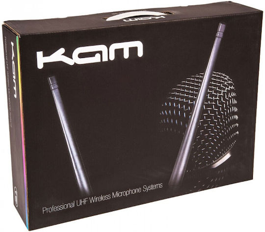 Kam Audio KWM6-PRO Безжично Δυναμικό Микрофон Ръчно изработено за Вокали в Черен Цвят