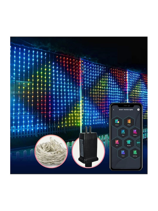 Lights LED 2m. x 200cm Multicolor type Curtain