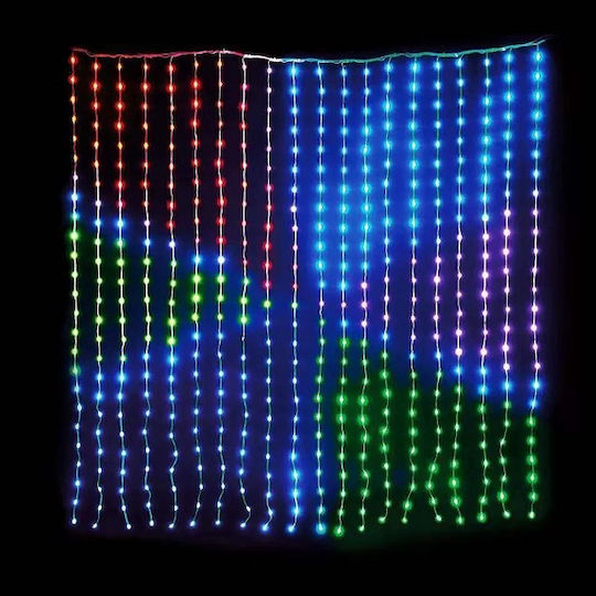 Smart Λαμπάκια LED 3μ. x 300εκ. RGB τύπου Κουρτίνα