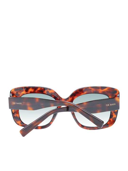 Ted Baker Γυναικεία Γυαλιά Ηλίου με Καφέ Ταρταρούγα Κοκκάλινο Σκελετό και Γκρι Ντεγκραντέ Φακό TB1675 114