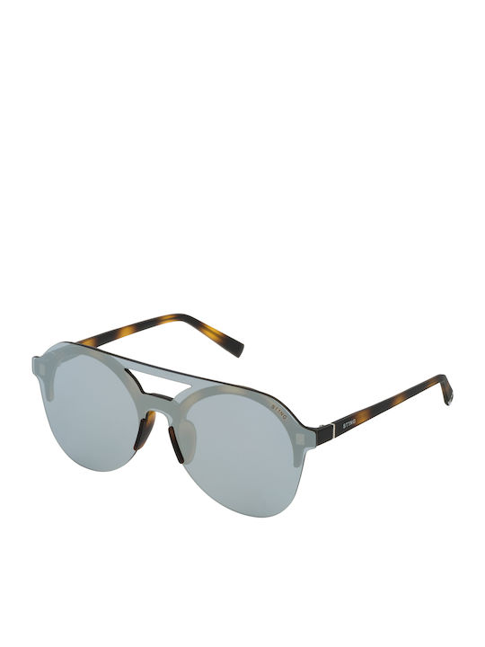 Sting Men's Sunglasses with Brown Tartaruga Plastic Frame and Gray Lens SST198 9987