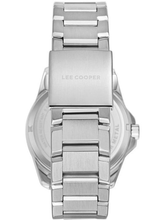 Lee Cooper Men's Watch 42mm Chronograph Battery with Silver Metal Bracelet