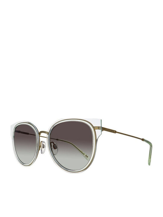 Ted Baker Women's Sunglasses with Transparent Frame and Gray Gradient Lens TB1659 575