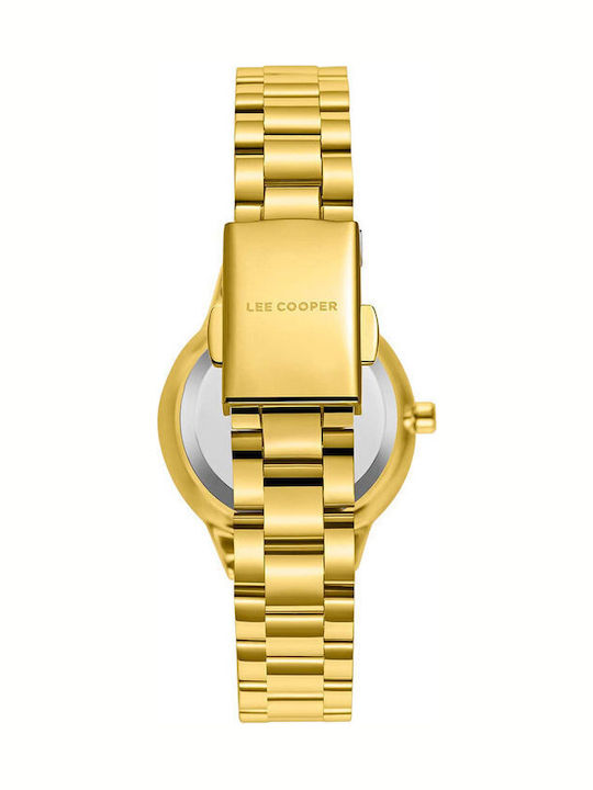 Lee Cooper Damen Uhr mit Gold Metallarmband