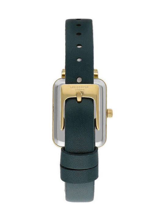 Lee Cooper Damen Uhr mit Grün Lederarmband