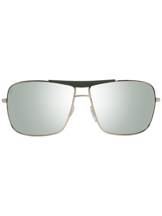 Web Men's Sunglasses with Gold Metal Frame and Green Gradient Lens WE0295 32P