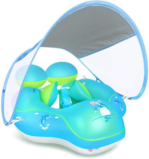 Schwimmtrainer Swimtrainer mit Sonnenschutz Blau