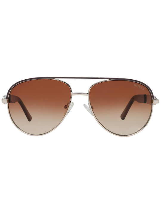 Guess Women's Sunglasses with Gold Metal Frame and Brown Gradient Lens GF0287 32F