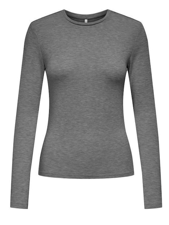 Women's Blouse Cotton Long Sleeve Grey