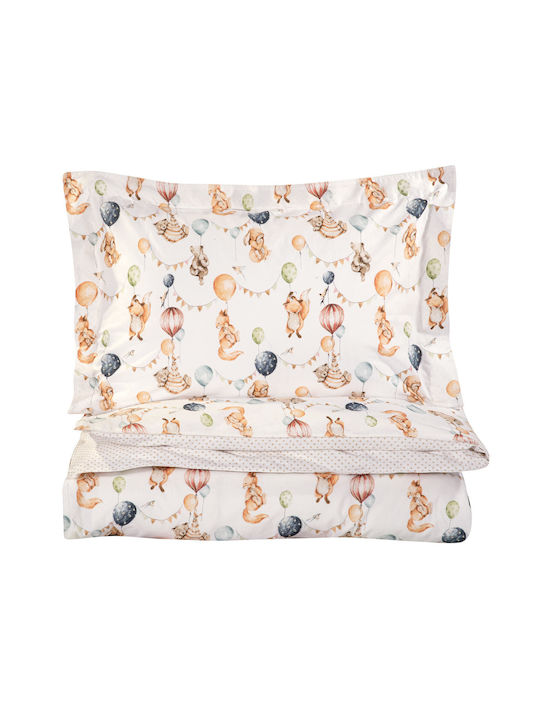 Greenwich Polo Club 8850 Set Kids Duvet Cover Single with Pillowcase Cotton Beige, Bordeaux, Ochre 160x240cm