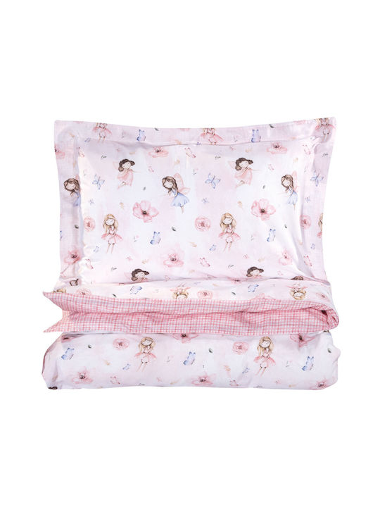 Greenwich Polo Club Set Kids Duvet Cover Single with Pillowcase Cotton Pink, Rose 160x240cm