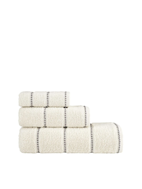 Nima 3pc Bath Towel Set Light Light Beige