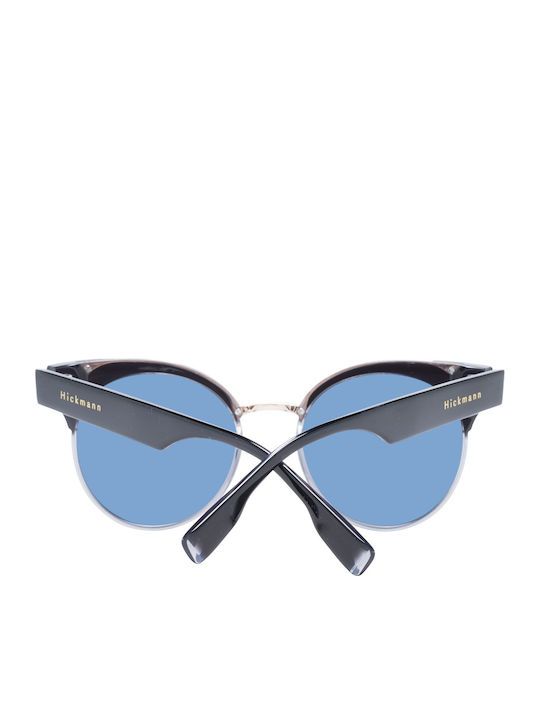 Ana Hickmann Women's Sunglasses with Black Plastic Frame and Blue Lens