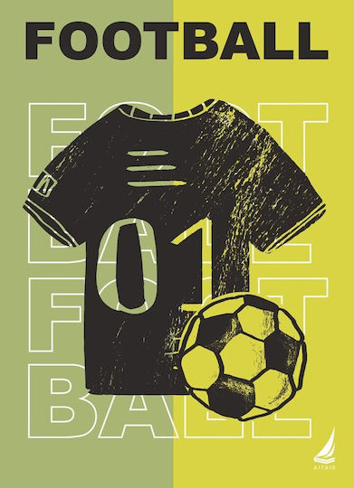 Ekdoseis Aigaio Spiral Heft Geregelt A4 30 Blätter 5 Themen Football 1Stück