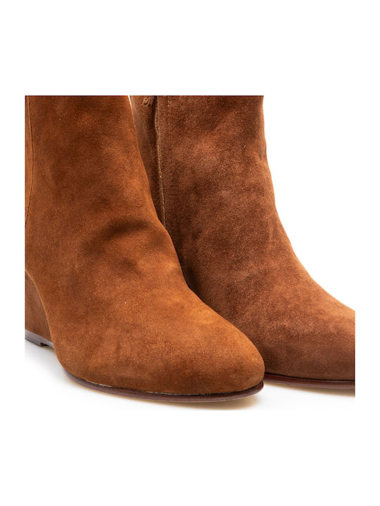Women's Ankle Boots Platform Brown