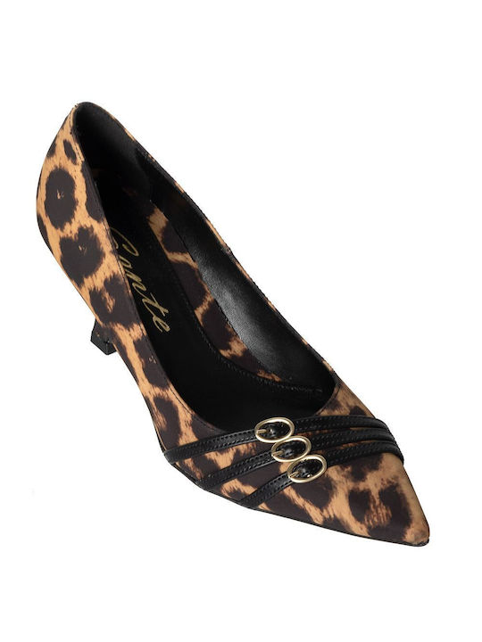 Sante Brown Heels Animal Print