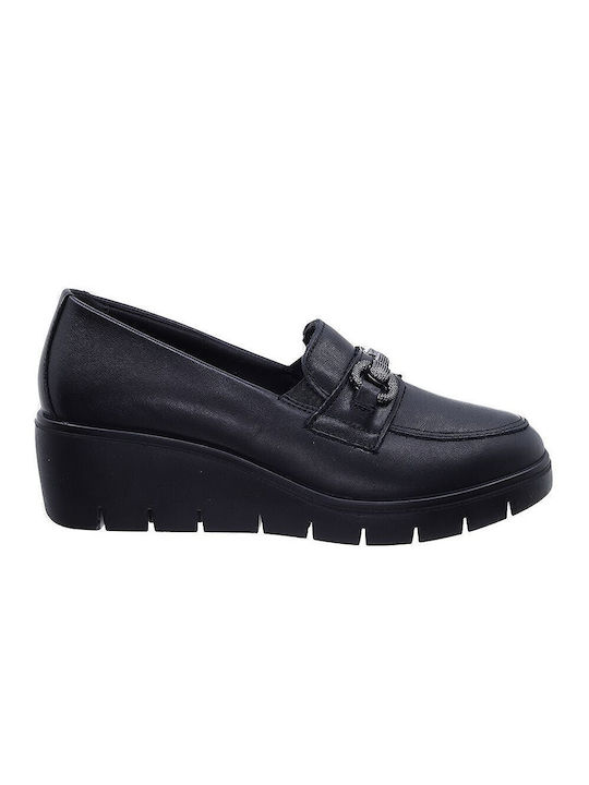 Imac Leather Women's Moccasins in Black Color