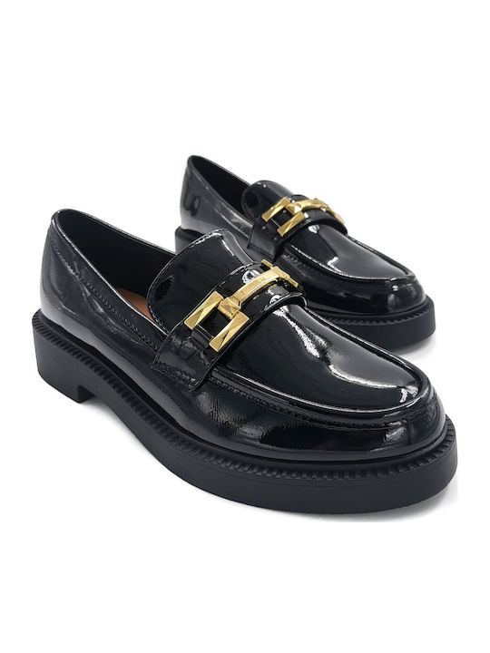 Λουστρίνι Γυναικεία Loafers σε Μαύρο Χρώμα