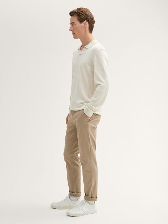 Travis Παντελόνι Chino Ελαστικό σε Slim Εφαρμογή Μπεζ