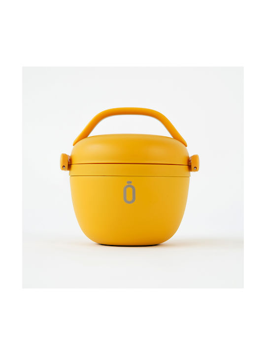 Plastic Thermo Lunch Box Yellow 560ml