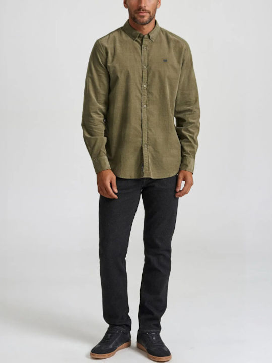 Long-sleeved Corduroy Shirt Cement