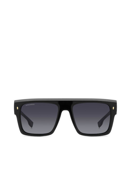 Dsquared2 Herren Sonnenbrillen mit Schwarz Kunststoff Gestell und Schwarz Verlaufsfarbe Linse D2 0127/S 807/9O