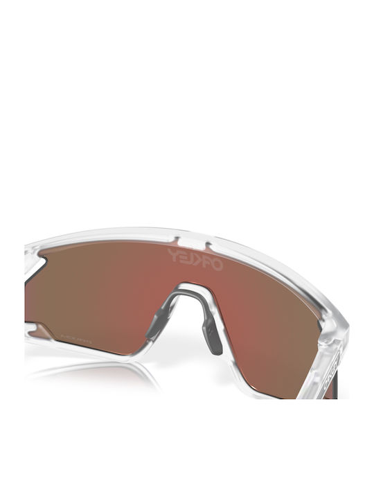 Oakley Мъжки Слънчеви Очила с Прозрачна Рамка и Лилави Огледални Стъкла OO9237-02