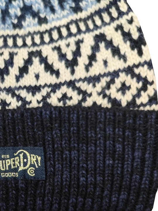 Superdry Beanie Beanie Knitted in Ecru color