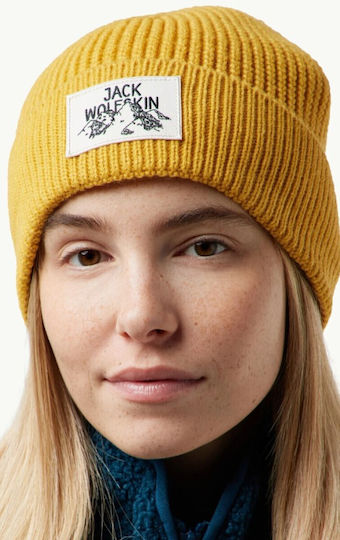 Beanie Unisex Beanie Gestrickt in Gelb Farbe
