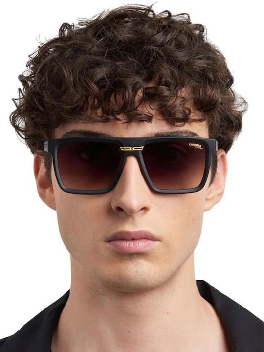 Carrera Men's Sunglasses With Black Horn-Rimmed Frame And Grey Gradient Lens 03/S 003/86